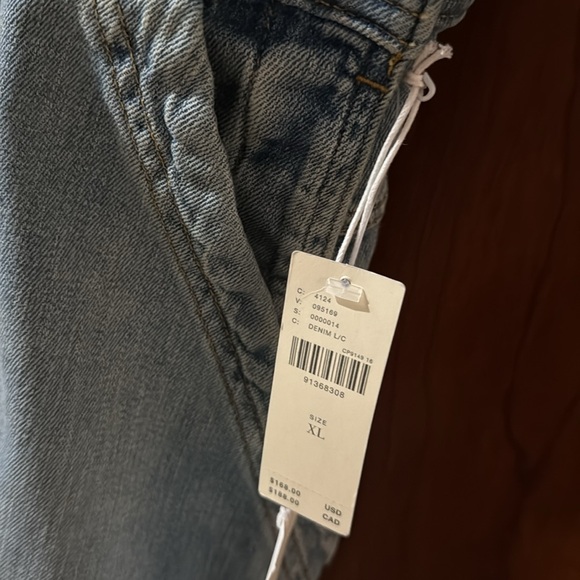 The Carpenter Raver Super Wide Leg Denim Jumpsuit Overalls - Picture 6 of 7